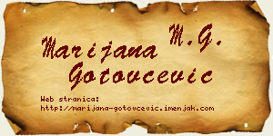 Marijana Gotovčević vizit kartica